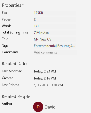 Document Metadata